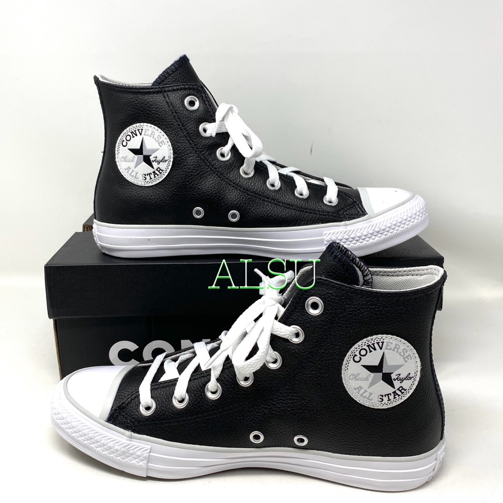 🎄 Christmas Special 🎄 Converse Ctas HI leather Black Men’s Sneakers 166730C - Picture 2 of 7
